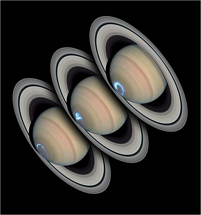 Полярные сияния на Сатурне